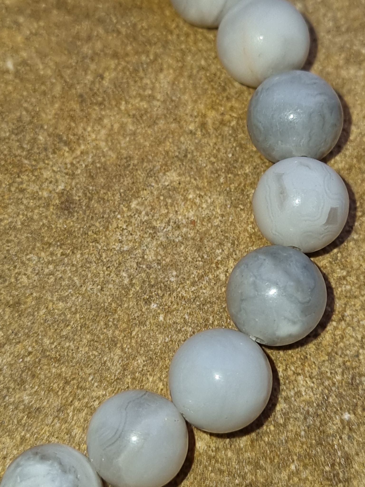 Bracelet Agate Crazy Lace blanche – Apaisement & confiance – Image 6