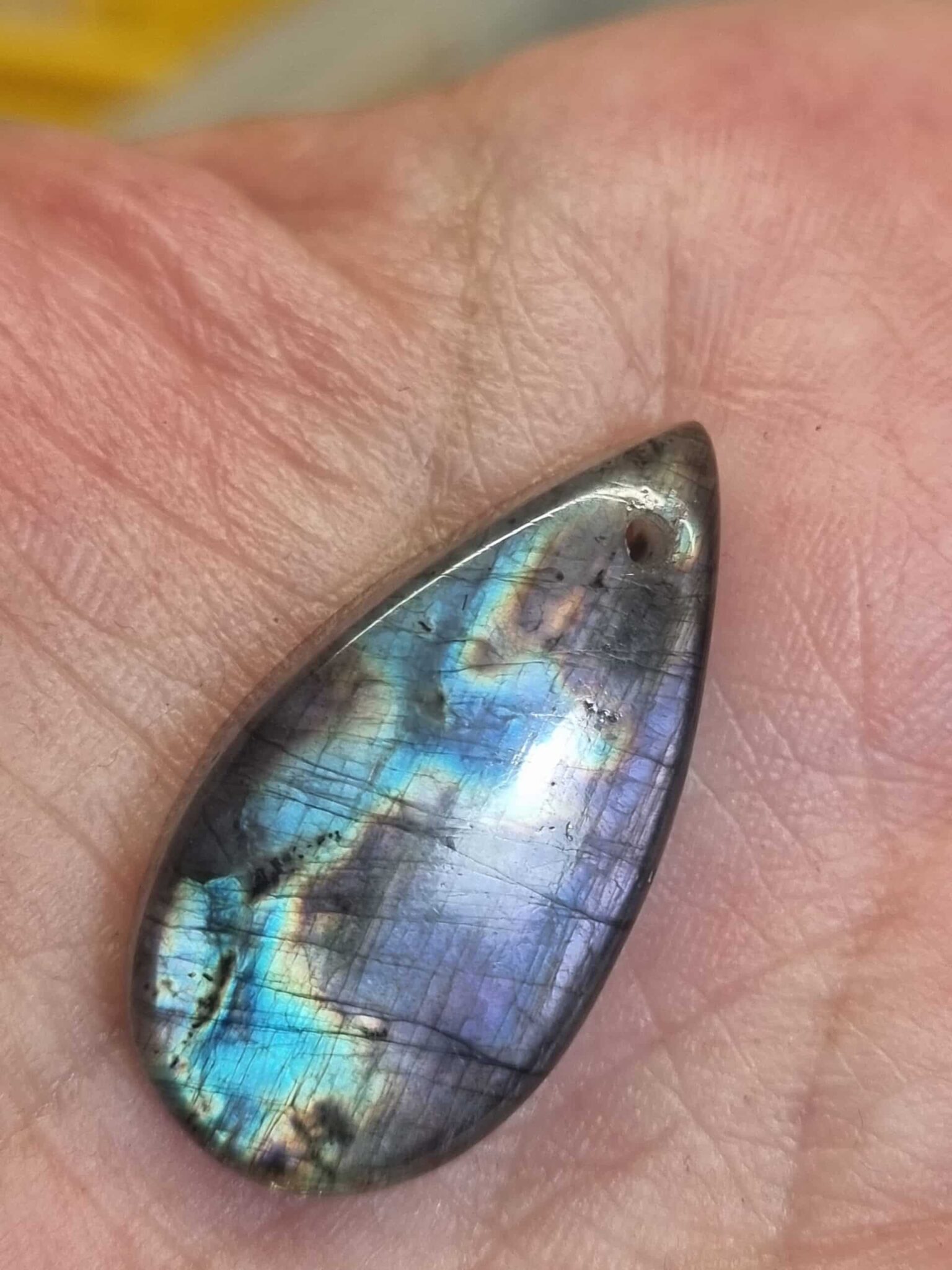 Pendentif Labradorite arc-en-ciel-goutte – Image 2