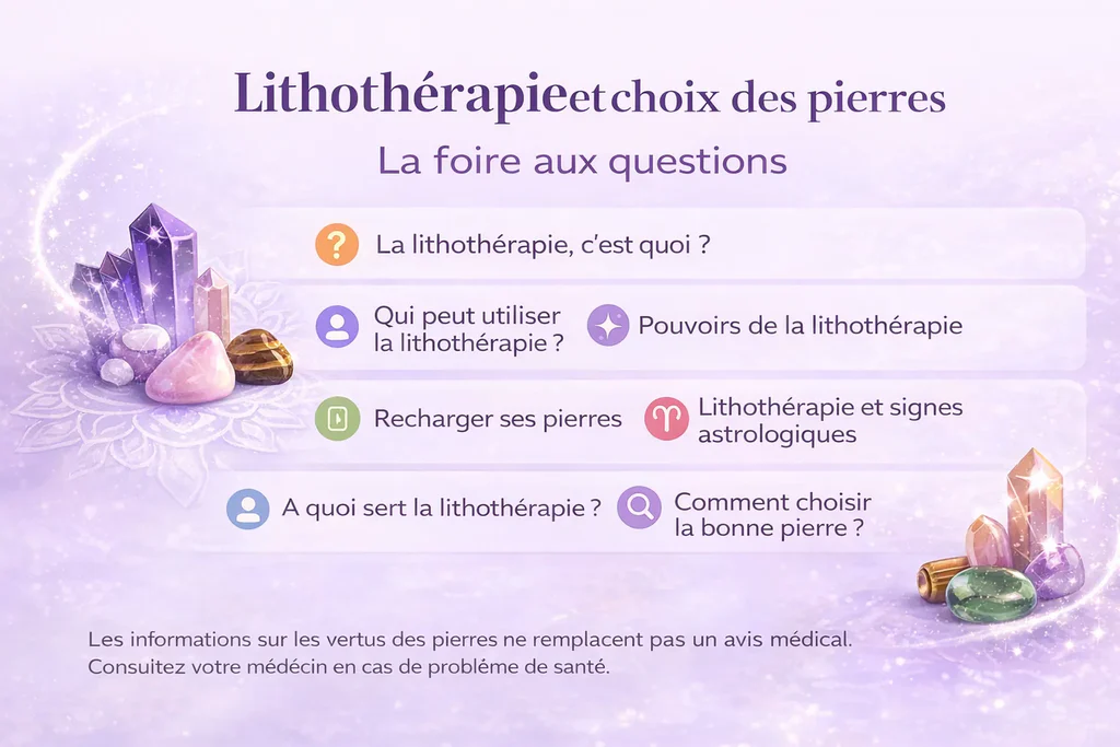 Lithothérapie FAQ – Bienfaits, choix et utilisation des pierres naturelles